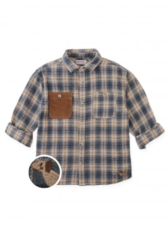 Benny Plaid Shirt with Corduroy Contrast Pocket