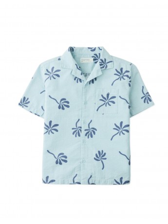 Takumi Abstract Floral Seersucker Camp Shirt