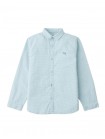 Denji Micro-Check Long Sleeve Shirt with Embroidered Logo