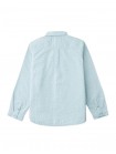Denji Micro-Check Long Sleeve Shirt with Embroidered Logo