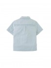 Baby Kaito Button-Up Shirt with Patch Pockets and Embroidered Border