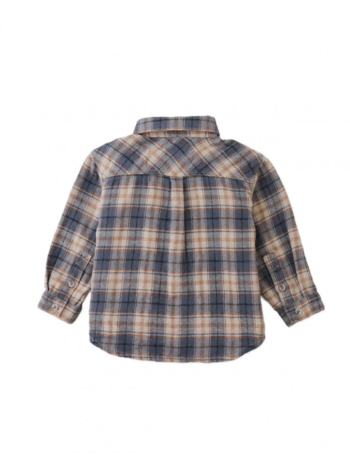 Baby Mauro Plaid Shirt with Micro Fleece Contrast P
