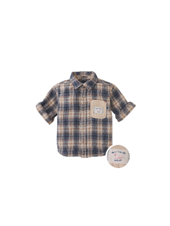 Baby Mauro Plaid Shirt with Micro Fleece Contrast P