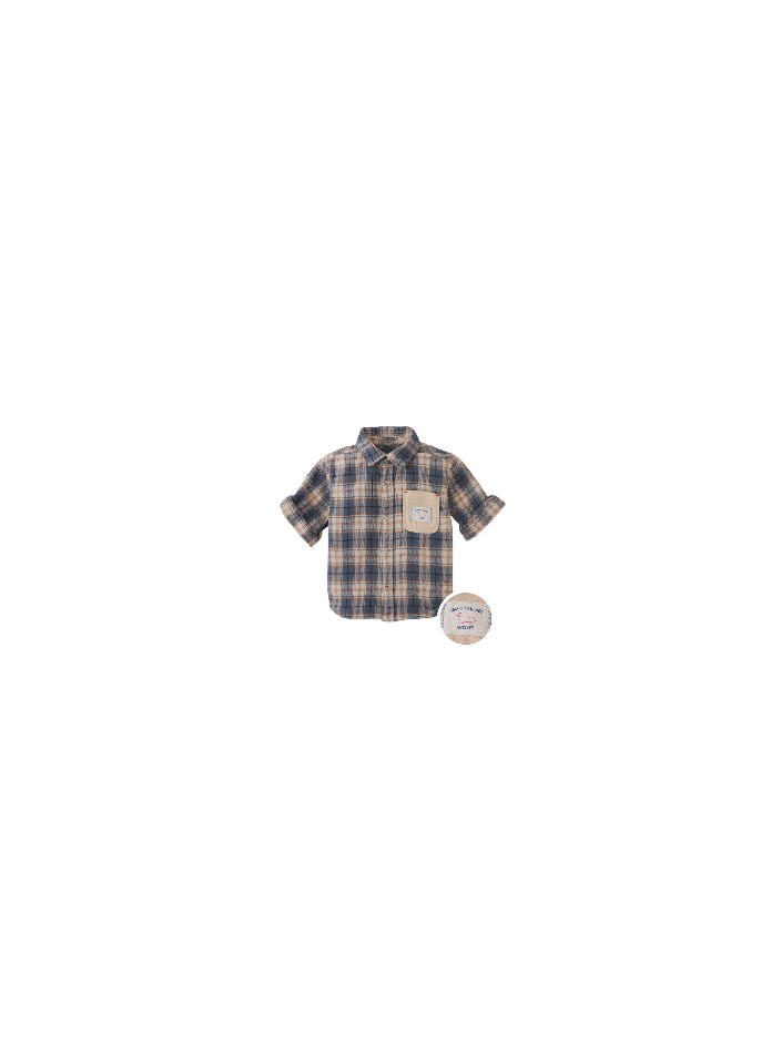 Baby Mauro Plaid Shirt with Micro Fleece Contrast P