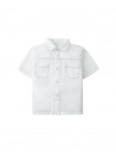 Baby Arvin Patch Pocket Button-Up Shirt with Contrast Stitching