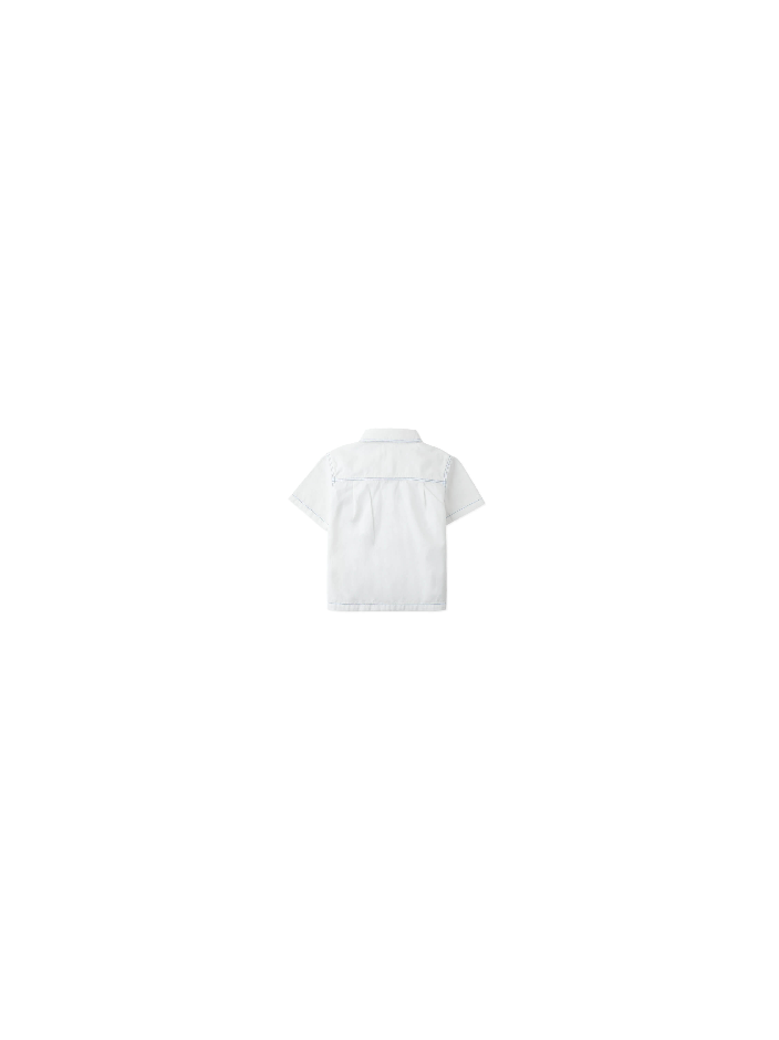 Baby Arvin Patch Pocket Button-Up Shirt with Contrast Stitching