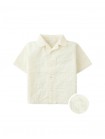 Baby Tadashi Geometric Eyelet Camp Collar Shirt