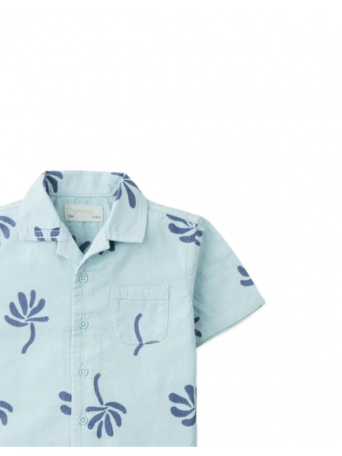 Baby Takumi Abstract Floral Seersucker Camp Shirt
