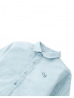 Baby Denji Micro-Check Long Sleeve Shirt with Embroidered Logo