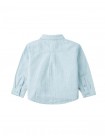 Baby Denji Micro-Check Long Sleeve Shirt with Embroidered Logo