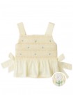 Kaia Smocked Peplum Top with Daisy Embroidery
