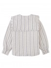 Esmeralda Blouse with Embroidered and Ruffled Bib Collar