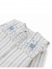 Esmeralda Blouse with Embroidered and Ruffled Bib Collar
