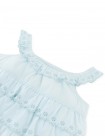 Bridgette Scalloped Eyelet Blouse with Ruffle Sleeves