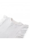 Joanne Boxy Top with Ruffle Eyelet Sleeves