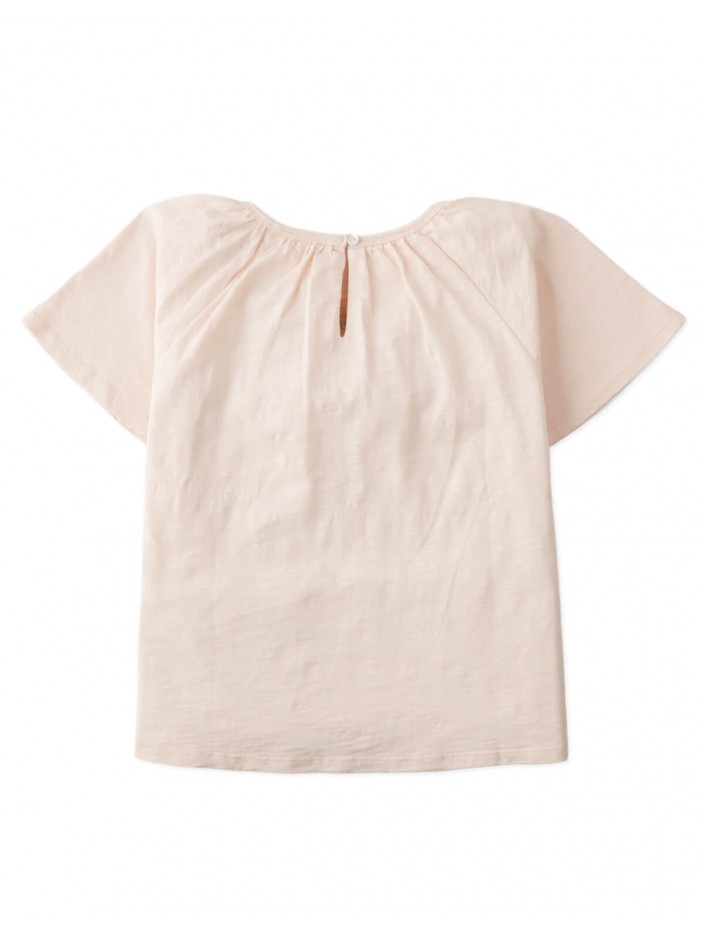 Andrea Smocked Flutter Sleeve Top with Daisy Embroidery