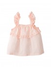 Katherine Ruffle Sleeve Top with Embroidered Yoke