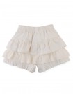 Verena Tiered Ruffled Shorts with Embroidered Lace Trims