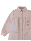 Minerva Shift Dress with Peter Pan Collar and Cross-Stitch Embroidery