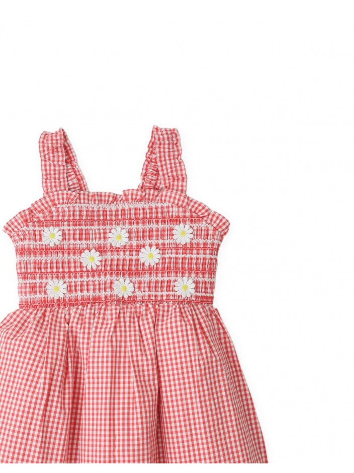 Marceline Gingham Smocked Strappy Dress