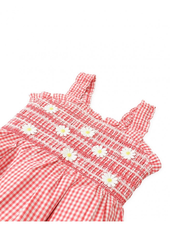 Marceline Gingham Smocked Strappy Dress
