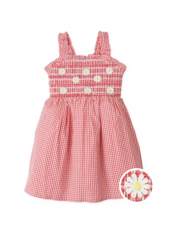 Marceline Gingham Smocked Strappy Dress