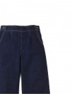 Christina Pull-On Wide-Leg Denim Jeans with Side Tabs and Pockets