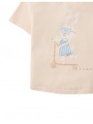 Shea Curved Hem Graphic Tee in Scooter Bunny