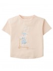 Shea Curved Hem Graphic Tee in Scooter Bunny