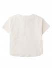 Shea Curved Hem Graphic Tee in Toast and Butter