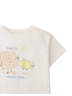 Shea Curved Hem Graphic Tee in Toast and Butter