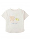Shea Curved Hem Graphic Tee in Toast and Butter