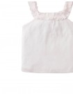 Lori Pointelle Halter Top with Ruffled Neckl