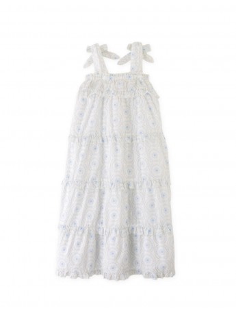 Linnea Daisy Print Tiered Maxi Dress