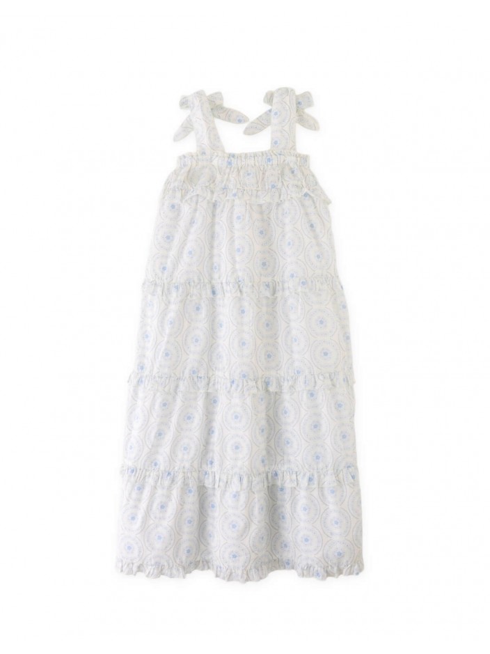Linnea Daisy Print Tiered Maxi Dress