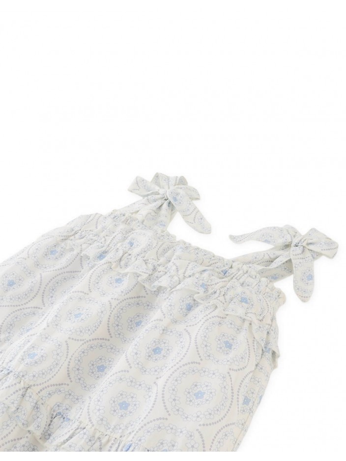 Linnea Daisy Print Tiered Maxi Dress