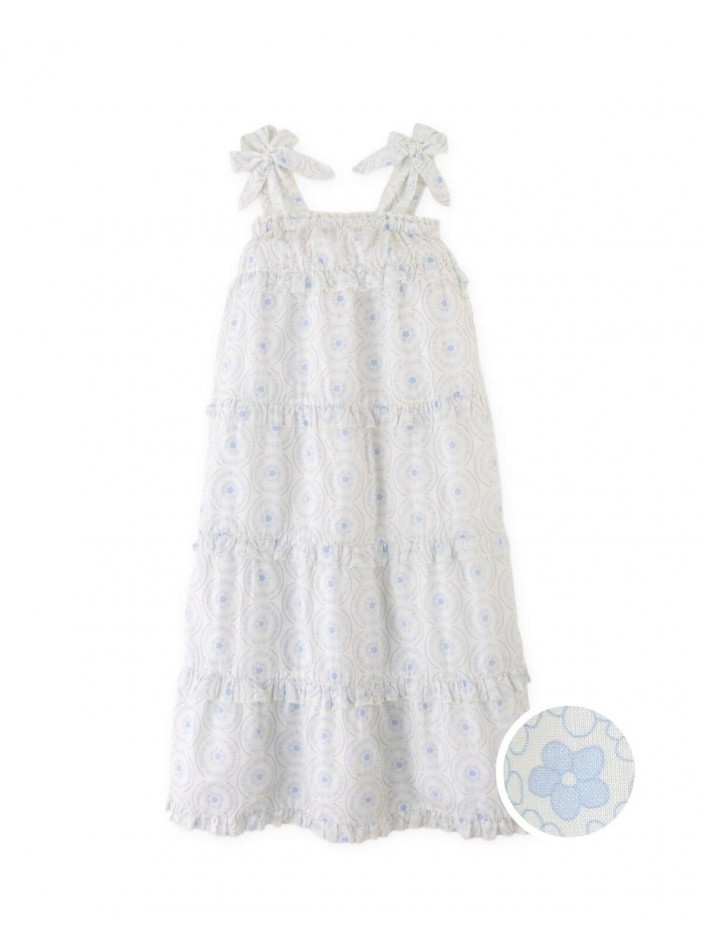 Linnea Daisy Print Tiered Maxi Dress