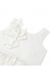 Oriana Bubble Dress with Ribbed Bodice and Floral Appliqués