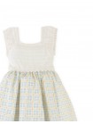 Samara Midi Dress with Pointelle Knit Bodice and Printed Skirt