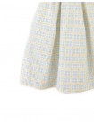 Samara Midi Dress with Pointelle Knit Bodice and Printed Skirt