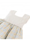 Samara Midi Dress with Pointelle Knit Bodice and Printed Skirt