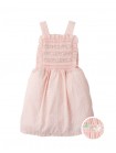 Delphine Smocked Apron Dress with Hand Embroidery