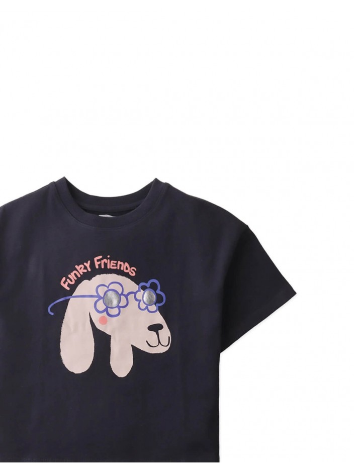 Maxine Boxy Graphic Tee in Funky Friends Dog Print