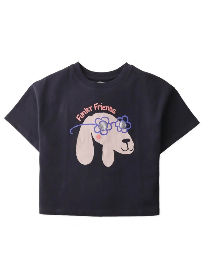 Maxine Boxy Graphic Tee in Funky Friends Dog Print