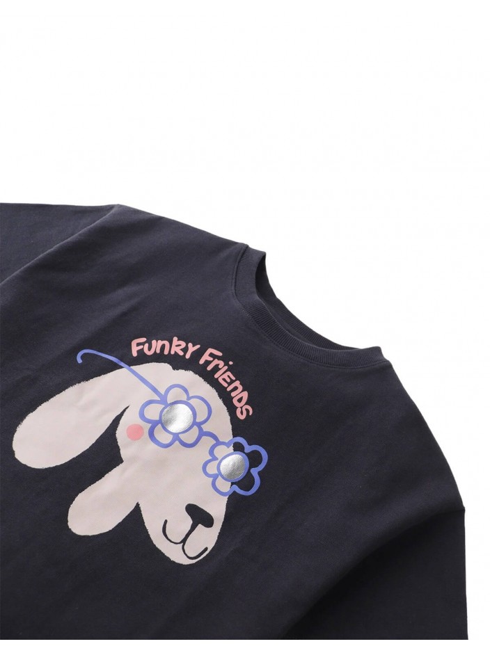 Maxine Boxy Graphic Tee in Funky Friends Dog Print