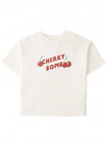 Maxine Boxy Graphic Tee in Cherry Bomb Print