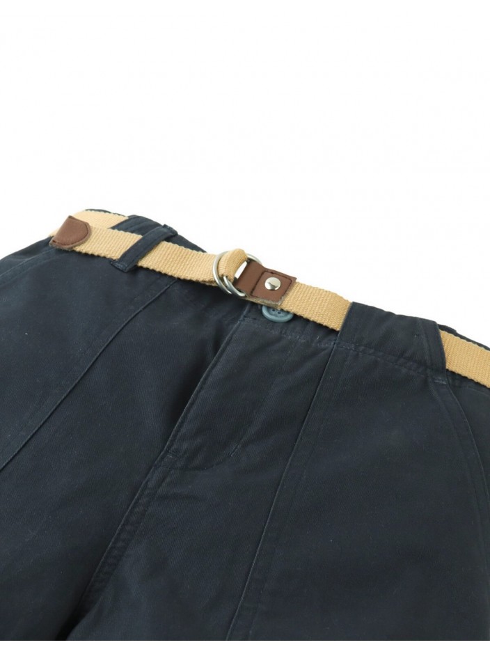 Ken Twill Patch Pocket Shorts with Belt