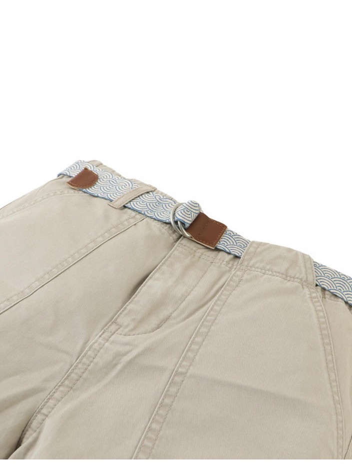Ken Twill Patch Pocket Shorts with Belt