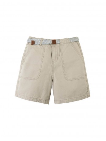 Ken Twill Patch Pocket Shorts with Belt