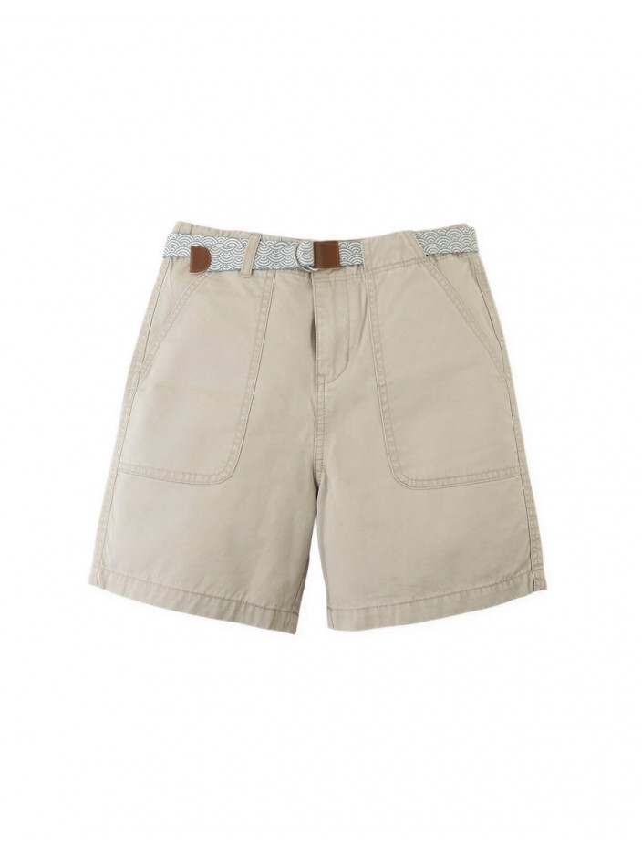 Ken Twill Patch Pocket Shorts with Belt
